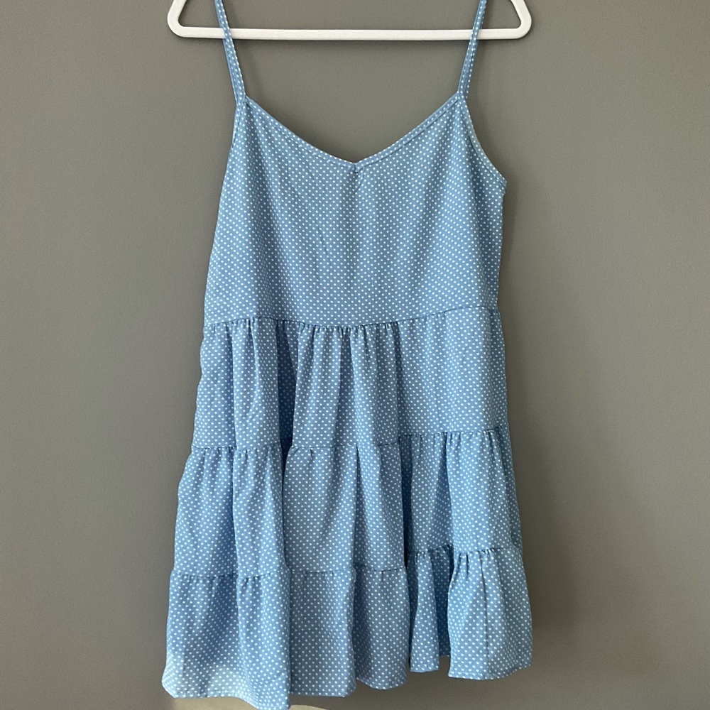 Blue Polka-Dot Dress.